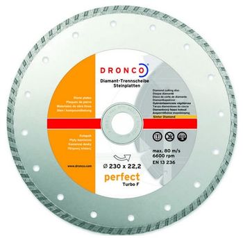 Фото Алмазный диск турбо DRONCO Turbo/F 180мм бетон, кирпич, гранит, керам.пл. 1